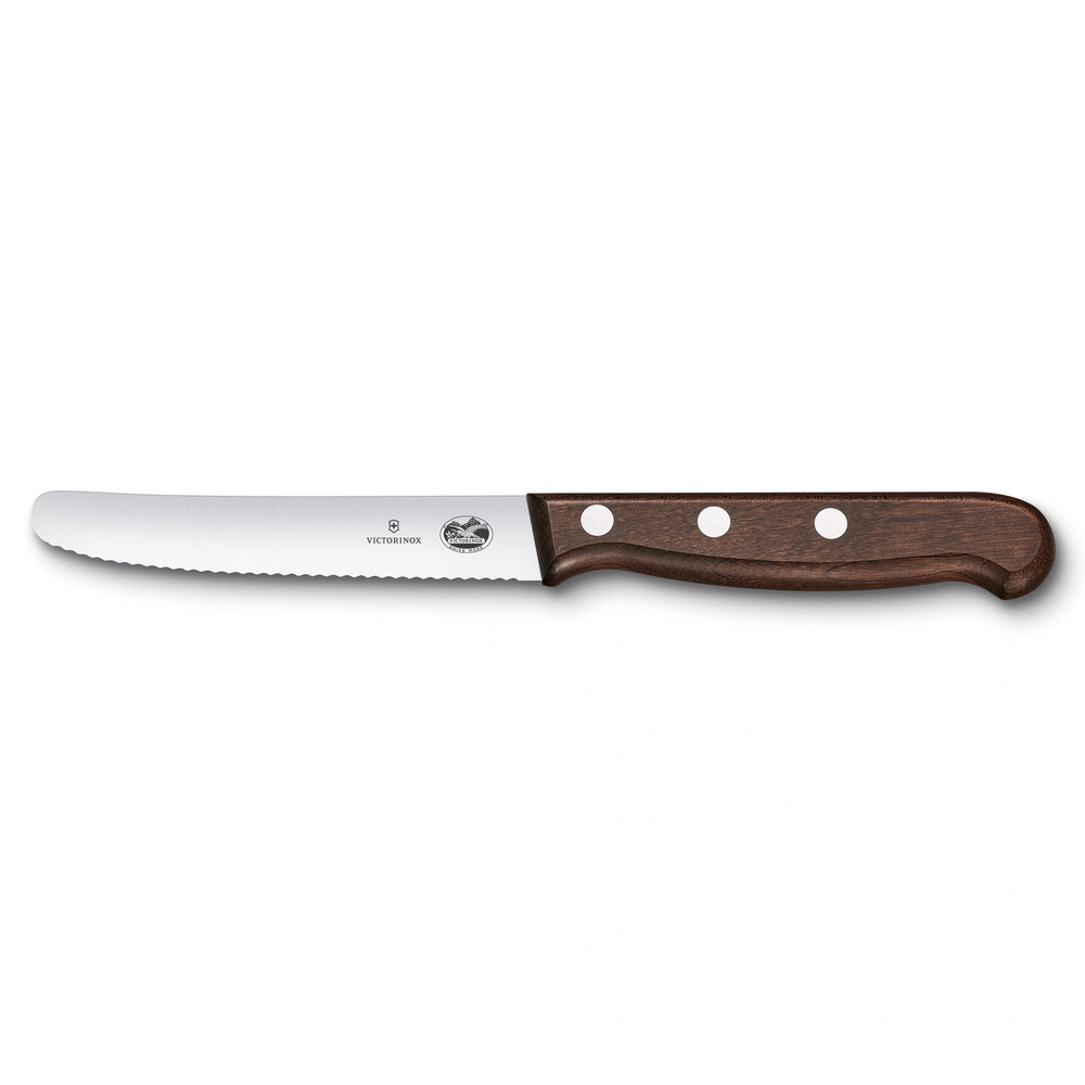 Wood, Tomato and Table Knife, 11 cm, Serrated Edge, Modified Maple