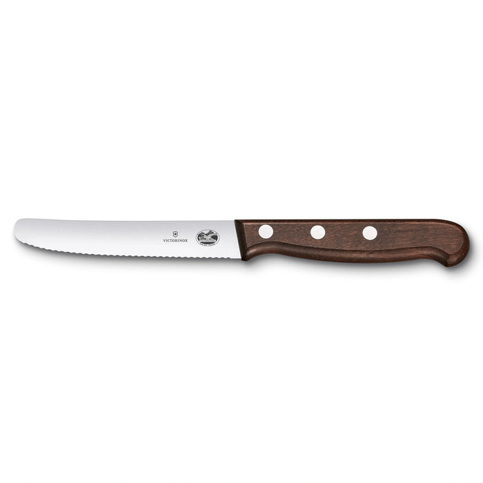 Wood, Tomato and Table Knife, 11 cm, Serrated Edge, Modified Maple