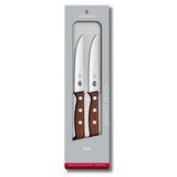 Wood, Set de couteaux à steak, 2 pcs, 12 cm, Dentelés, Érable modifié