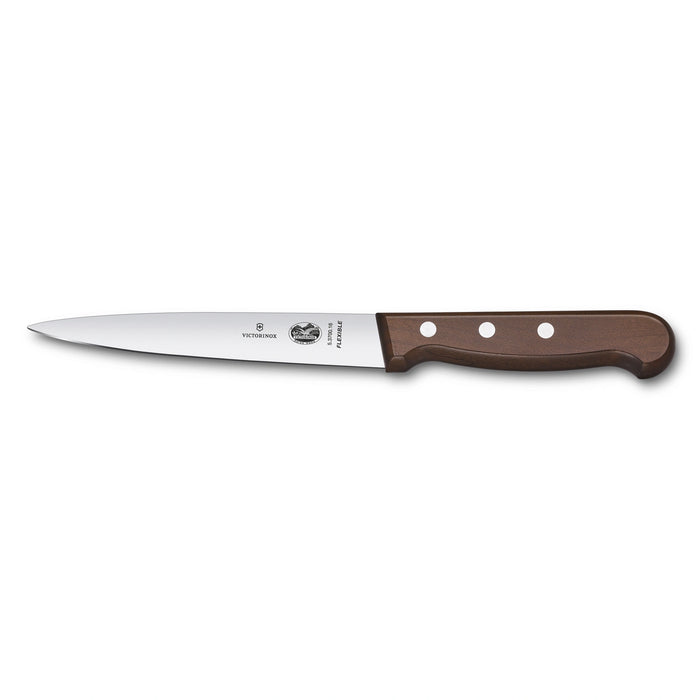 Wood, Filleting Knife, 16 cm, straight, flexible, mod. maple