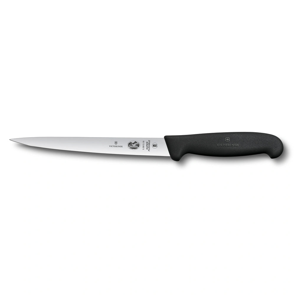 Fibrox, couteau à fileter, 18 cm, droit, super flexible