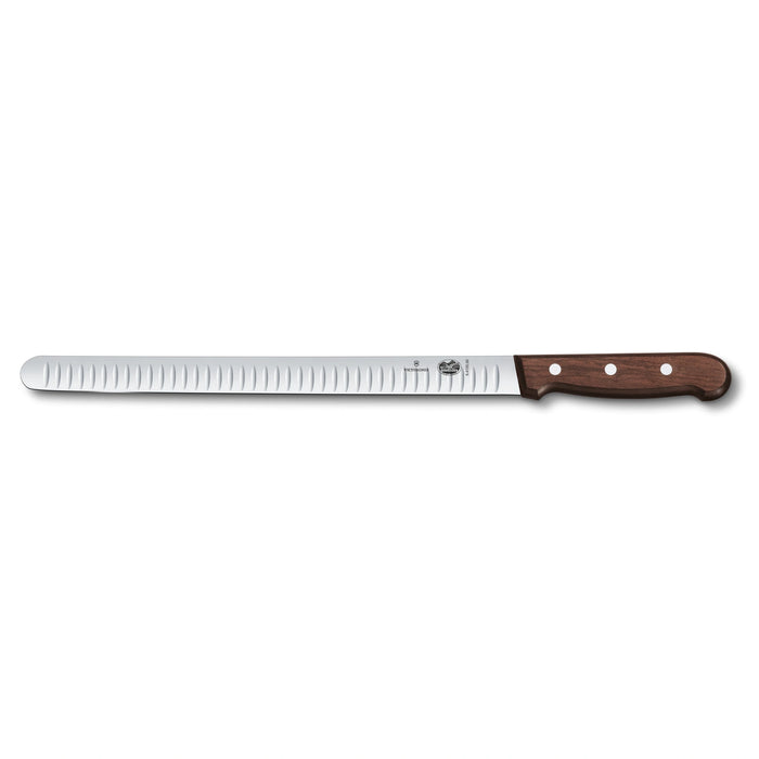 Wood, Salmon Knife, 30 cm, straight, Granton edge, modified maple