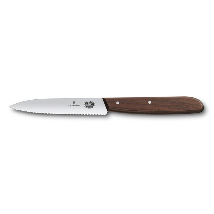 Wood, paring knife, 10 cm, serrated edge, modified maple