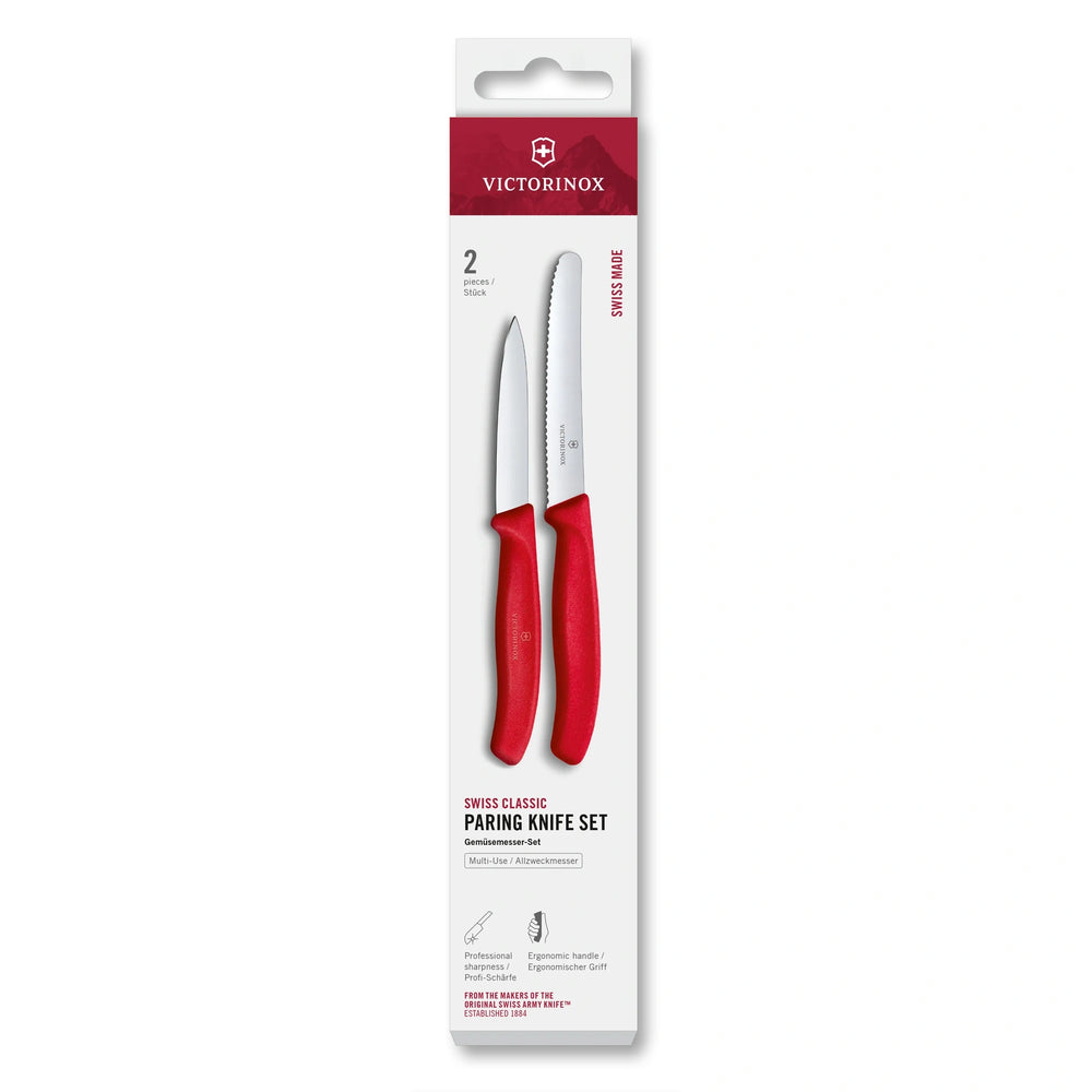 Swiss Classic, Gemüsemesser Set, 2tlg, gerade/Wellen