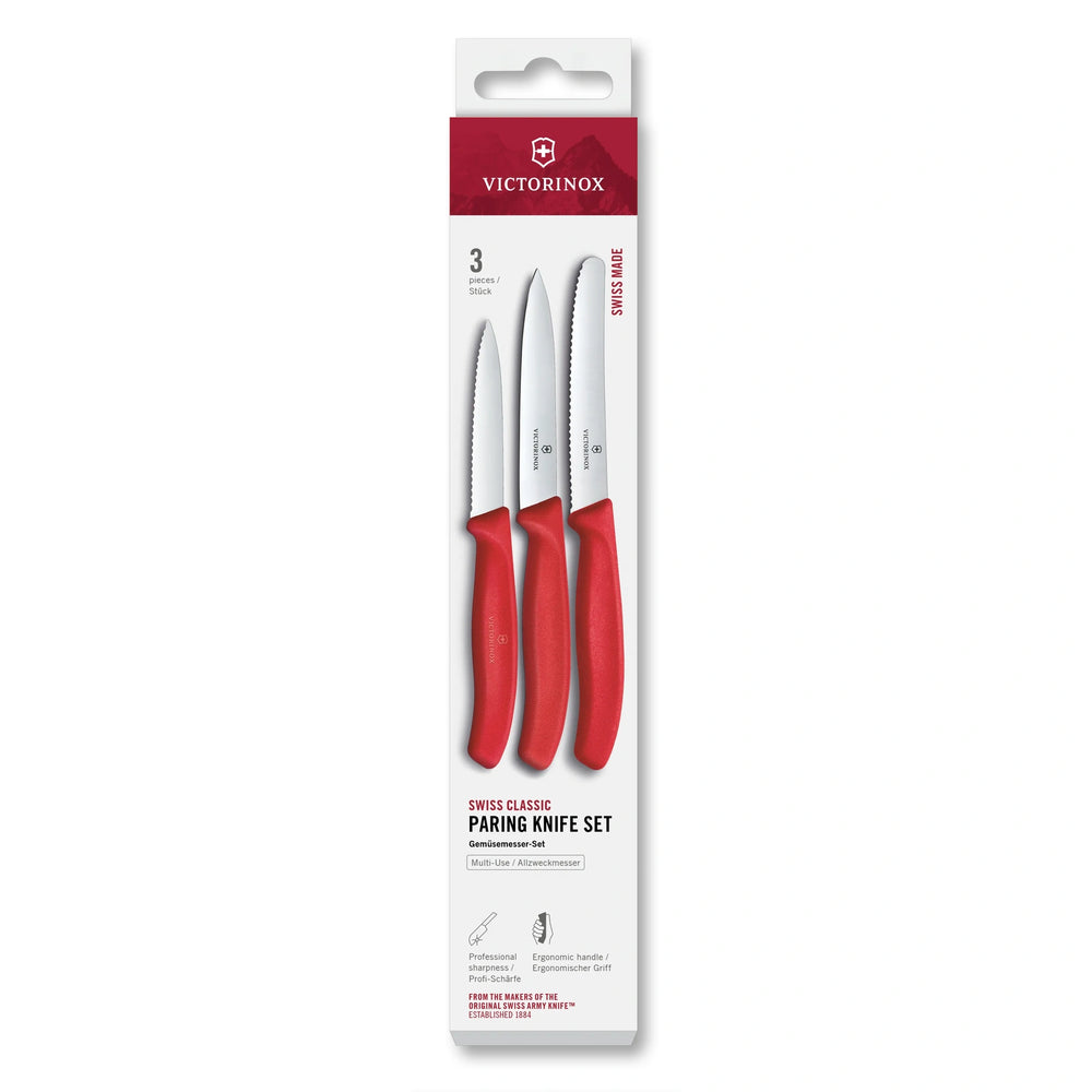 Swiss Classic, Gemüsemesser Set, 3tlg, gerade/Wellen