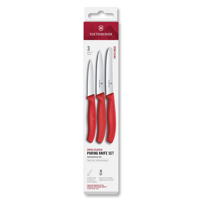 Swiss Classic, Gemüsemesser Set, 3tlg, gerade/Wellen