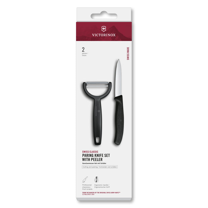 Swiss Classic, Gemüsemesser mit Y-Schäler, 2tlg