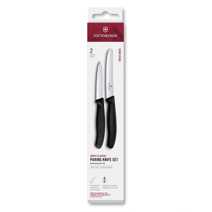 Swiss Classic, Gemüsemesser Set, 2tlg, gerade/Wellen