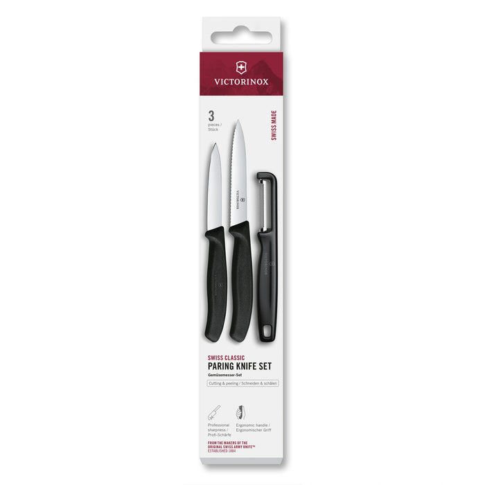 Swiss Classic, Gemüsemesser mit I-Schäler, 3tlg