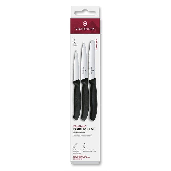 Swiss Classic, Gemüsemesser Set, 3tlg, gerade/Wellen