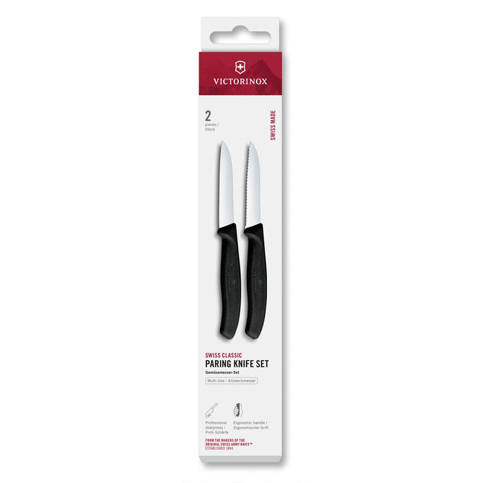 Swiss Classic, Gemüsemesser Set, 2tlg, 8 cm, gerade/Wellen