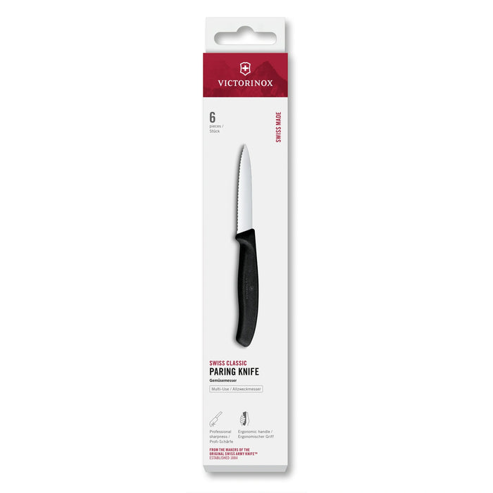 Swiss Classic, Gemüsemesser, 6tlg, 8 cm, Wellen, Mittelspitz