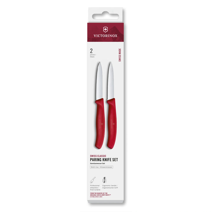 Swiss Classic, Gemüsemesser Set, 2tlg, 8 cm, gerade/Wellen