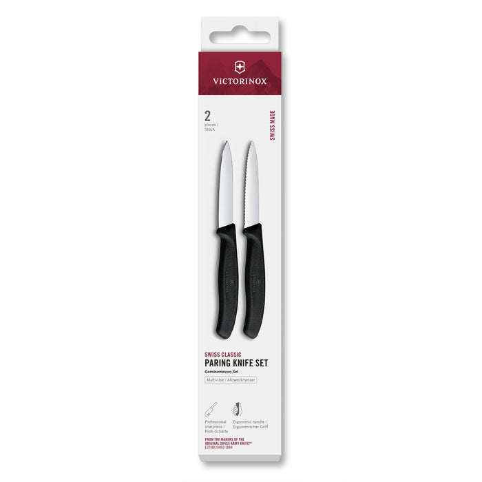 Swiss Classic, Gemüsemesser Set, 2tlg, 8 cm, gerade/Wellen