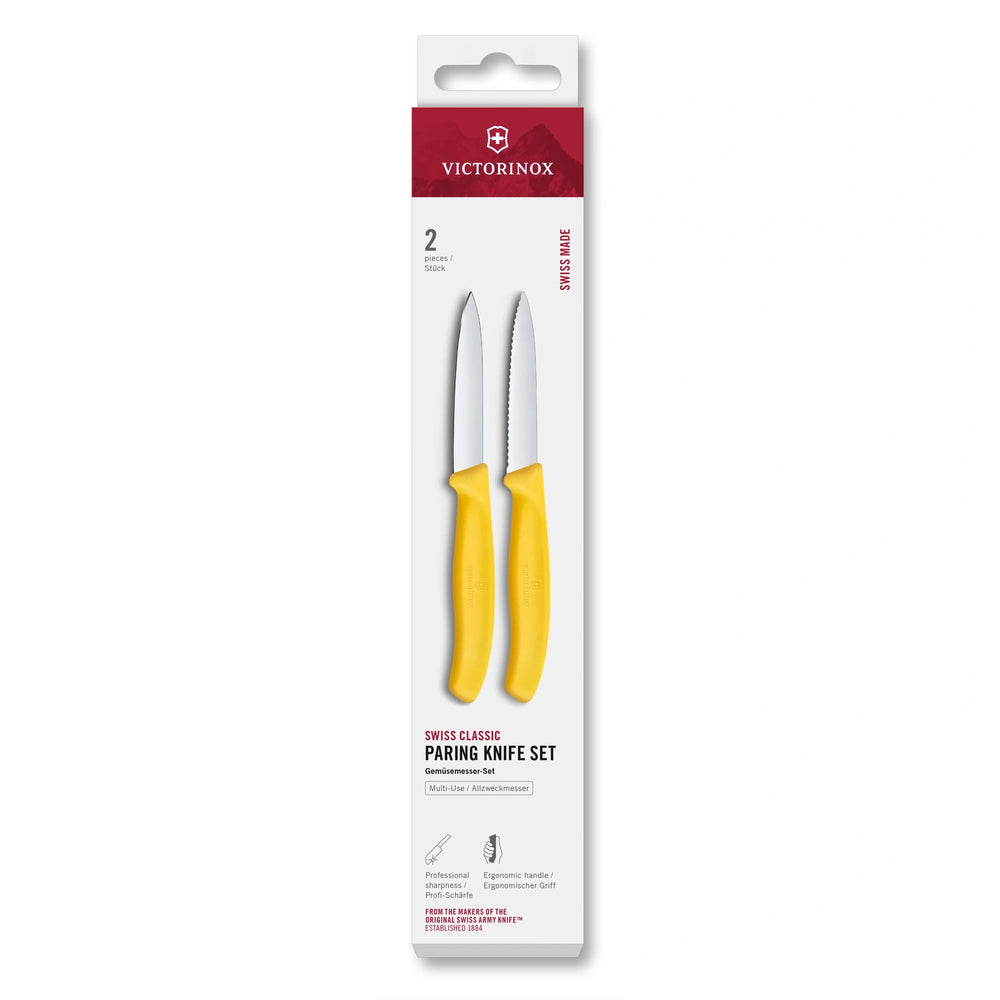 Swiss Classic, Paring Knife Set, 2 pcs, 8 cm, straight/serrated
