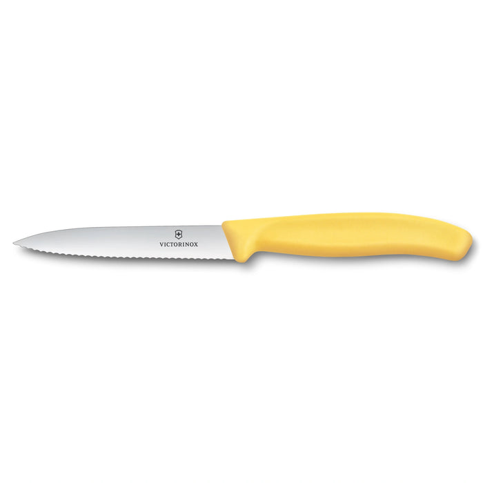 Swiss Classic, Gemüsemesser, 10 cm, Wellen, Mittelspitz