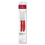 Swiss Classic, Set de couteaux d'office, 2 pcs, 10 cm, droit/dentelé