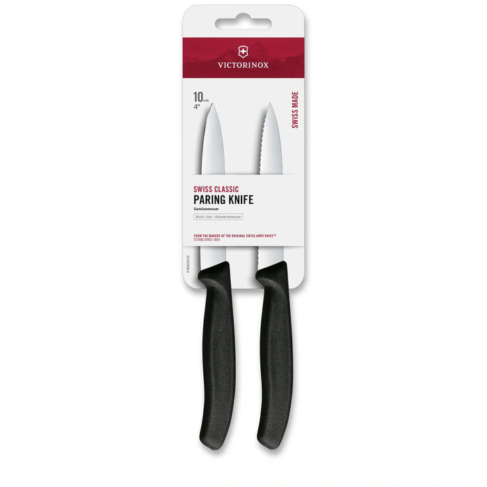 Swiss Classic, Gemüsemesser, 2 Stück, 10 cm, Welle/gerade