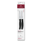 Swiss Classic, Set de couteaux d'office, 2 pcs, 10 cm, droit/dentelé