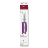 Swiss Classic, Set de couteaux d'office, 2 pcs, 10 cm, droit/dentelé