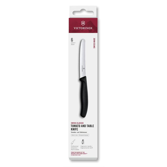 Swiss Classic, Tomaten & Tafelmesser, 6tlg, 11 cm, Wellen