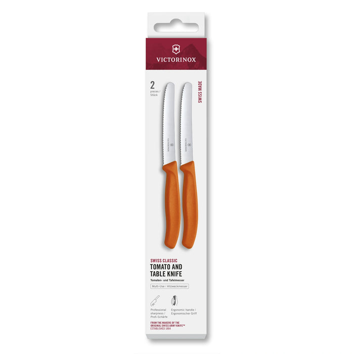 Swiss Classic, Tomaten & Tafelmesser, 2tlg, 11 cm, Wellen