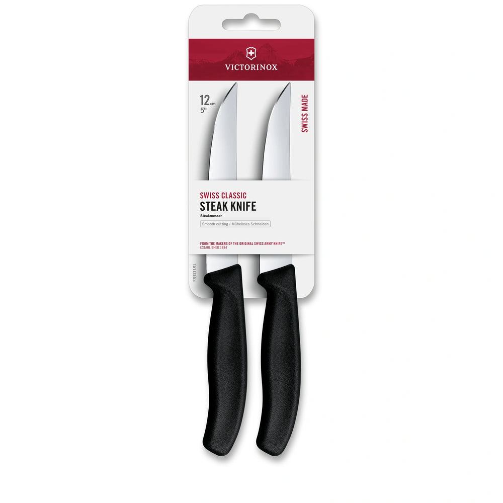 Swiss Classic, Steakmesser, 2 Stück, 12 cm, gerade