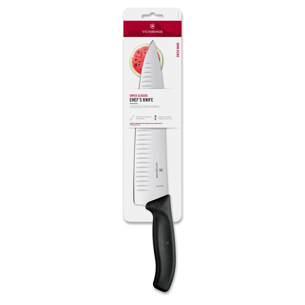 Swiss Classic, couteau de chef, 25 cm, droit, alvéolé