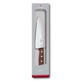 Wood, Santoku Knife, 17 cm, straight, granton edge, modified maple