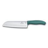 Swiss Classic, couteau santoku, 17 cm, droit, alvéolé