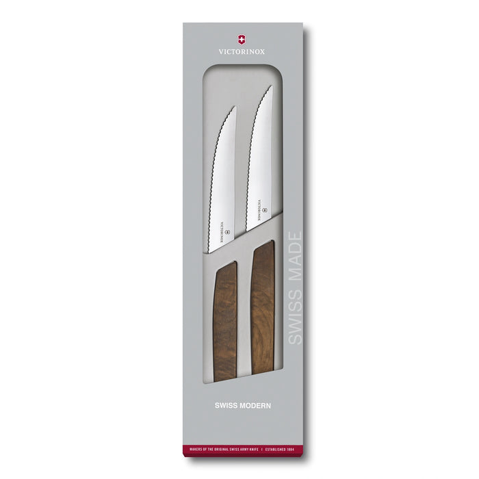 Swiss Modern, Steakmesser, 2tlg, 12cm, Wellen, B