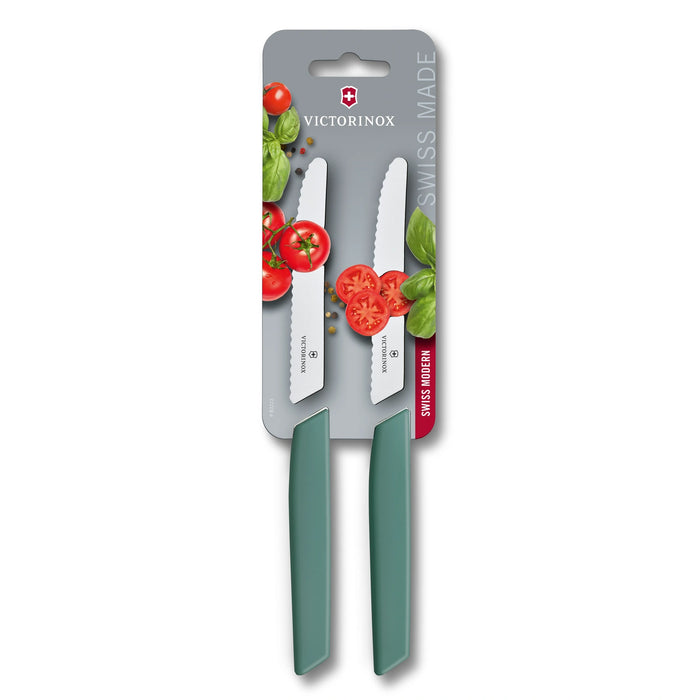 Swiss Modern, Tomaten- & Tafelmesser, 2 Stück, 11 cm, Wellenschl.