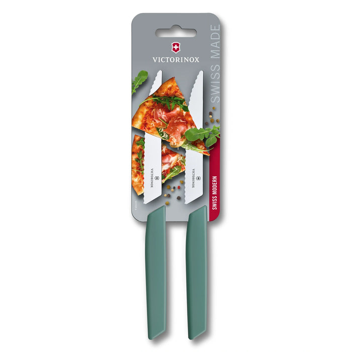 Swiss Modern, steak & pizzaknife, 2 Stück, 12 cm, Wellenschl.