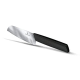 Swiss Modern, couteau santoku, 17 cm, droit, alvéolé