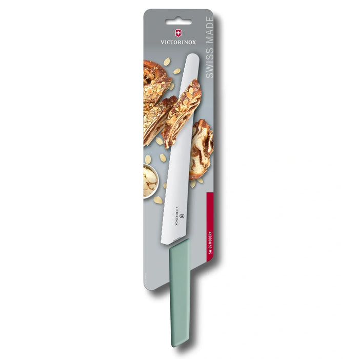 Swiss Modern, Brot- und Konditormesser, 26 cm, Wellen, aqua