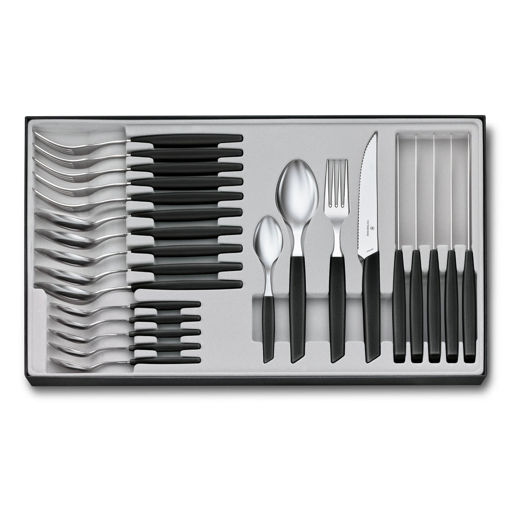 Modern, Besteckset (Steakmesser), 24tlg, 12 cm, Wellen