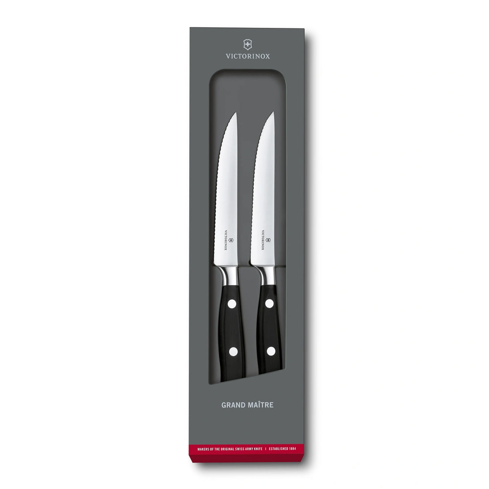 Grand Maître, Steakmesser Set, 2tlg, 12 cm, Wellen, POM