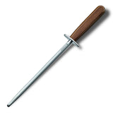 Wood, sharpening steel, 23 cm, medium-fine cut, round, modified maple