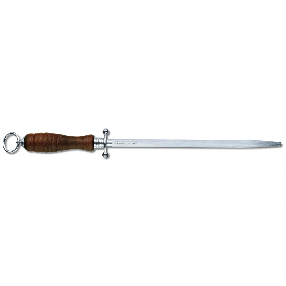 Sharpening Steel, 27 cm, medium-fine cut, round, beechwood