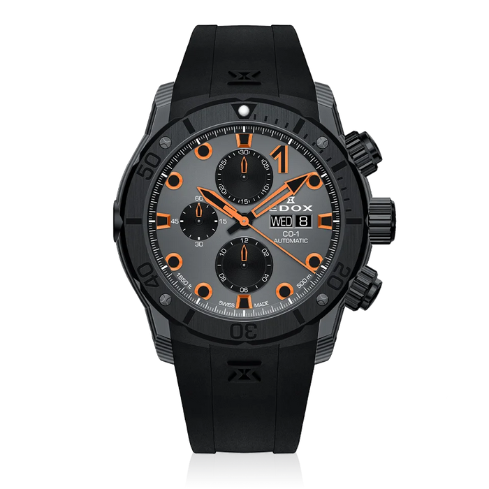 Edox CO-1 Carbon Chronograph Automatic, 45 mm