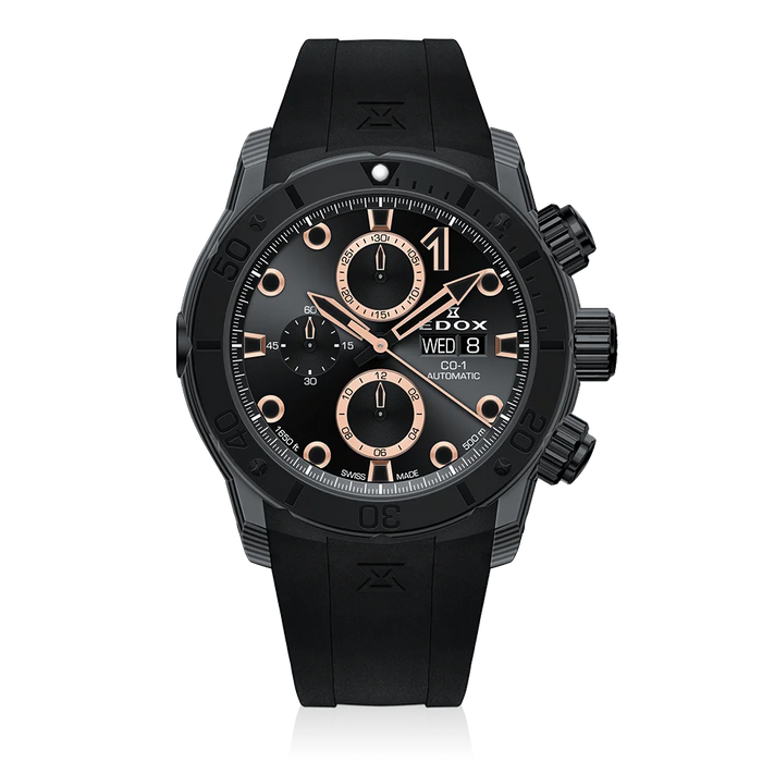Edox CO-1 Carbon Chronograph Automatic, 45 mm