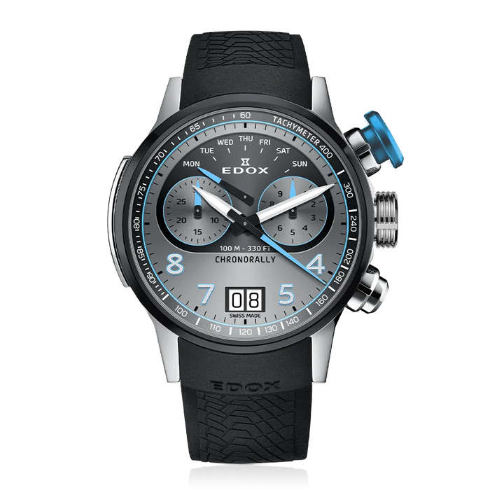 Edox Chronorally Chronograph, 45 mm