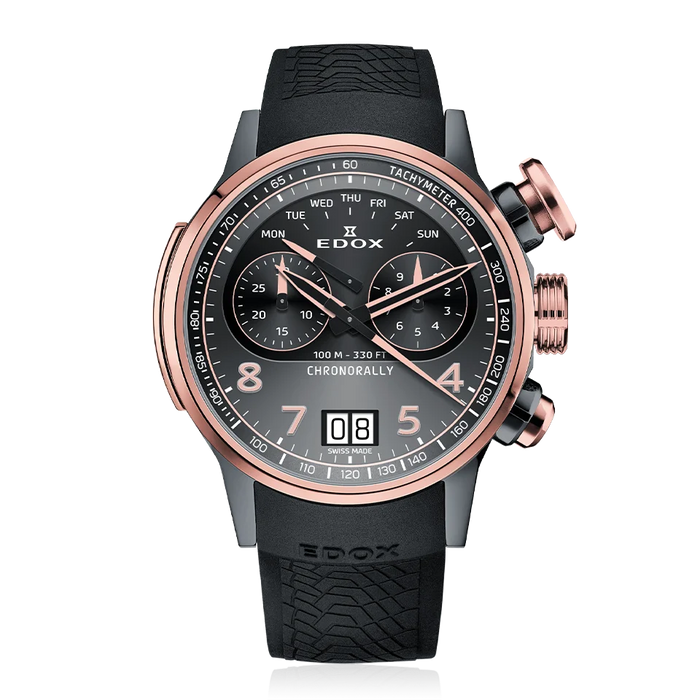 Edox Chronorally Chronograph, 45 mm