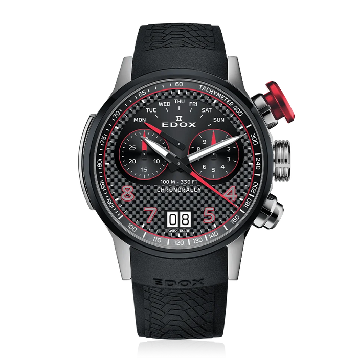 Edox Chronorally Chronograph, 45 mm