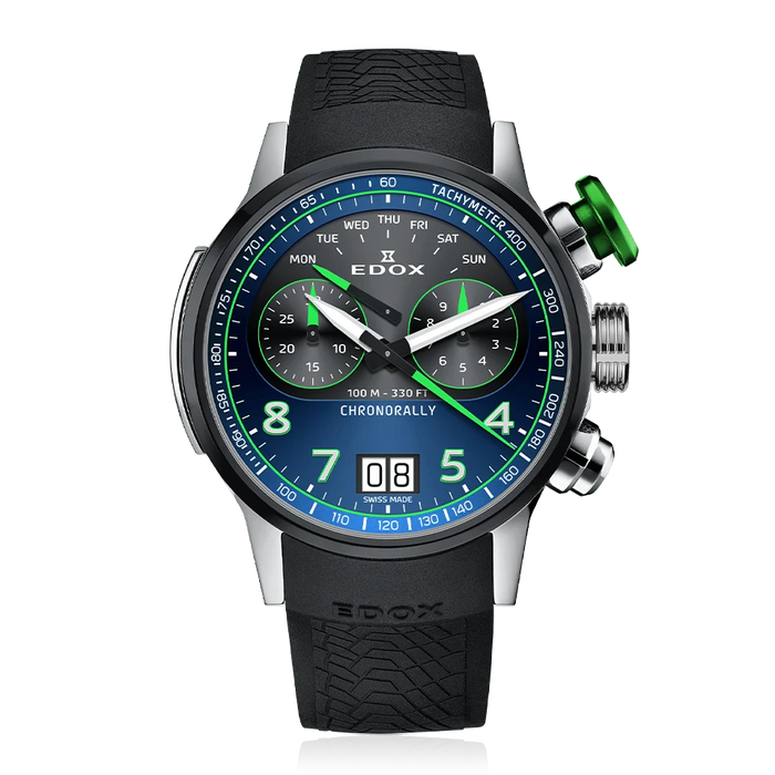 Edox Chronorally Chronograph, 45 mm