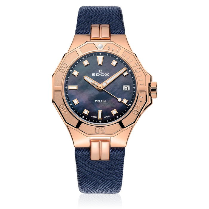 Edox Delfin Diver Date Damen, 38 mm