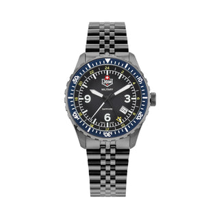 Schwarz, Edelstahlband Gunmetal-PVD