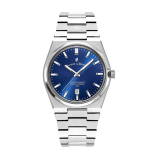 Blau, Sonnenschliff, Edelstahlband