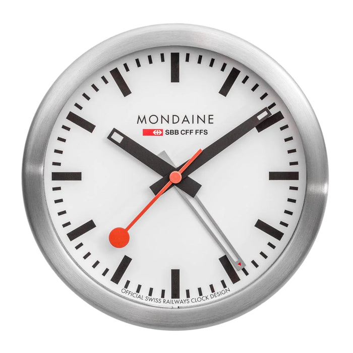 Mondaine SBB Mini-Wanduhr und Wecker, 12,5 cm