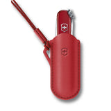 Leather Pouch, red, blister